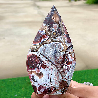 #ad 331G Natural Mexican Crazy Banded Lace Agate Crystal stone specimens cure $146.25