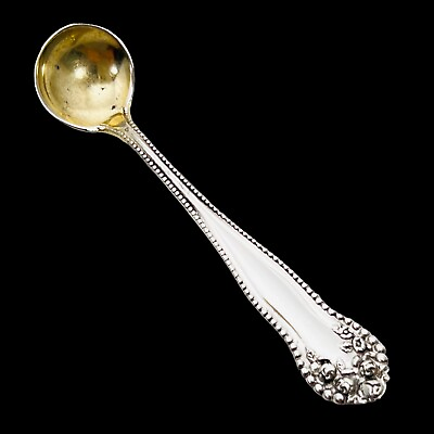 #ad LANCASTER Silver Salt Spoon by GORHAM SILVER Sterling Silver amp; Gilt 2 3 4quot; $44.00
