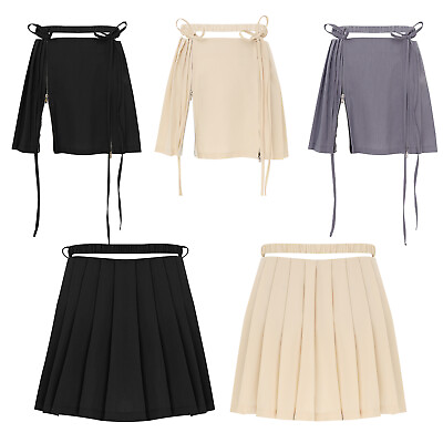 Womens Miniskirt Adjustable Pleated Skirt Strappy Streetwear Stylish Club Wear $16.01