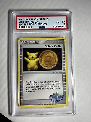 #ad Pokemon 2006 2007 Pikachu Battle Road Spring Victory Medal PSA 4 $98.85