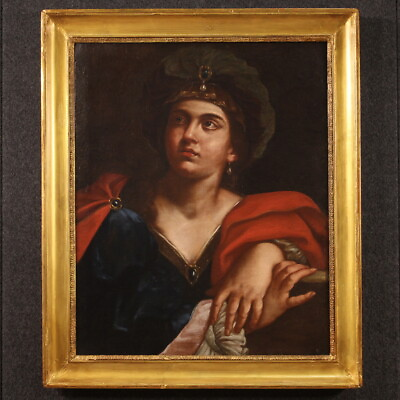#ad Painting Sibyl antique mythological framework oil on canvas 17th century frame $8100.00
