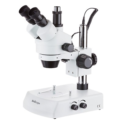 #ad 3.5X 180X Simul Focal Trinocular Stereo Zoom Microscope with Dual Lights $723.99