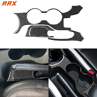 #ad Carbon Fiber Handbrake amp; Water Cup Holder Panel Cover For Hyundai Veloster 12 17 $58.99