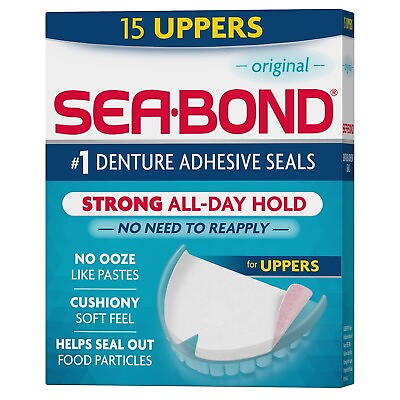 Sea Bond Secure Denture Adhesive Seals Original Uppers Free All Day Hold... $6.49