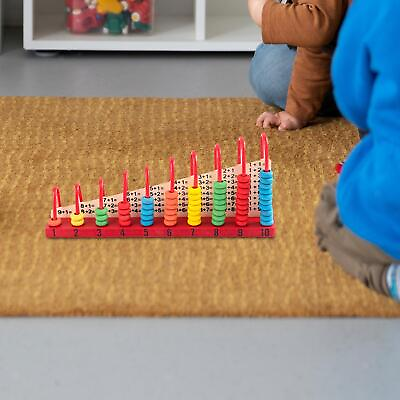 #ad Add Subtract Abacus with Beads Wooden Abacus Counting Toy for Kids Children $15.84