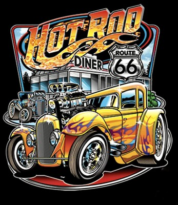 #ad Hot Rod Diner Route 66 unisex T Shirt $14.95