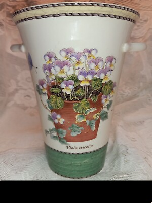 #ad #ad Wedgewood Sarah#x27;s Garden Double Handle Vase Violets $25.00