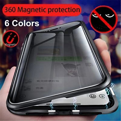 #ad Privacy Anti Spy Magnetic 360 Protective Case For iPhone 14 Pro MAX 13 12 11 US $11.73