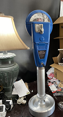 Vintage Blue Duncan 60 Parking Meter And Key And Stand Working $270.00