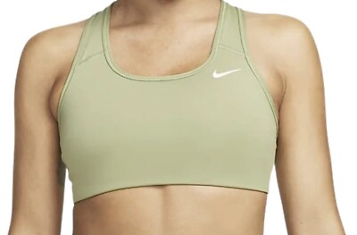 #ad Nike Women#x27;s Dri Fit Support Padded Sports Bra Medium Alligator White BV3630 $22.99