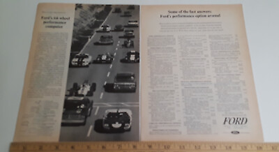 #ad FORD RACE CARS ORIGINAL 2 PAGE 1964 AD $14.95