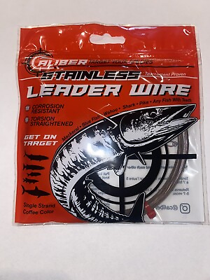 200ft Spool Caliber Stainless Steel Fishing Wire Leader 69lb #7 Single Strand $12.00