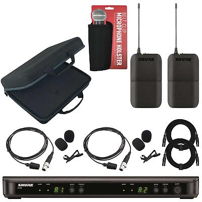 #ad Shure BLX188 CVL Dual Lavalier Wireless Mic System Case Cables H10 Band $637.40