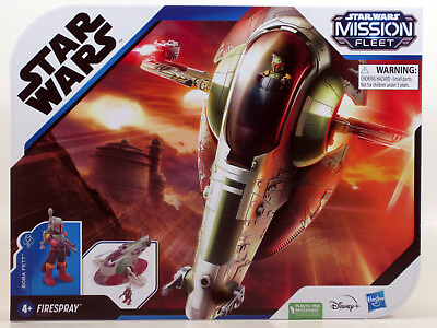 #ad Star Wars Mission Fleet FIRESPRAY Boba Fett Starship Vehicle Slave One F3805 $21.99