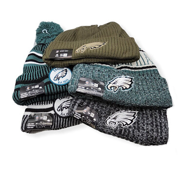 #ad Authentic New Era Philadelphia Eagles Sport Knit Beanie Cold Weather Hat $34.99