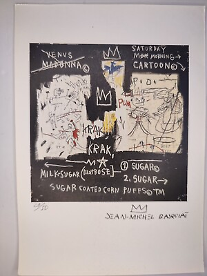 COA Jean Michel Basquiat Print Poster Wall Art Signed Numbered Pop Art $74.95