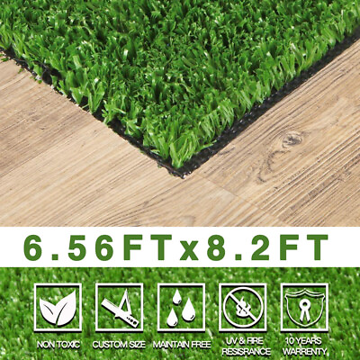 8x6.6FT Artificial Grass Mat Synthetic Landscape Fake Lawn Pet Dog Turf Garden $38.04