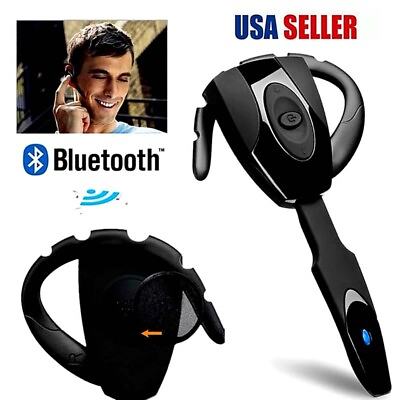 #ad Trucker Wireless Headset Bluetooth 5.0 Earpiece Dual Mic Earbud Noise Cancelling $11.96