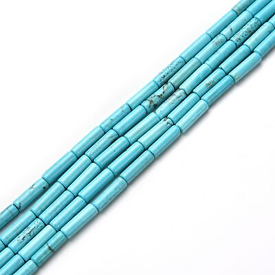 Blue Turquoise Round Tube Beads 4x13mm 15.5quot; Strand $7.19