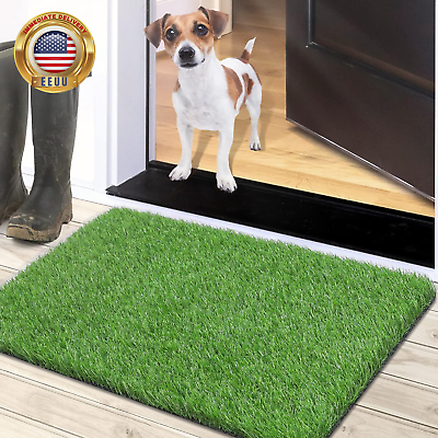 Artificial Grass Door Mat Thick Turf Grass Indoor Outdoor Rug Perfect for Entr #ad $25.33