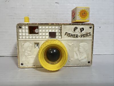 #ad Vintage Fisher Price #784 Picture Story Camera 1967 Wooden w Plastic Accents $19.99