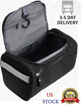 #ad Black Men Travel Bag Shave Toiletry Case Overnight Organizer Kit Gear Dopp Groom $14.49