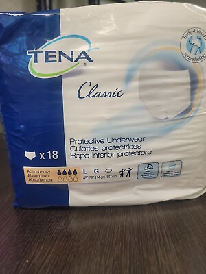 #ad TENA Classic Protective Underwear Adult Pullup Disposable Large 72514 18 Ct $25.00