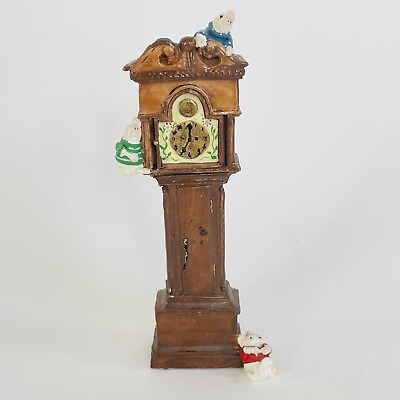#ad Three Mice With Big Ben Clock Tower Vintage Figurine $5.99