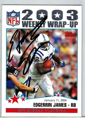 #ad Indianapolis Colts EDGERRIN JAMES autograph auto signed card 2004 TOPPS HOF 2020 $44.99