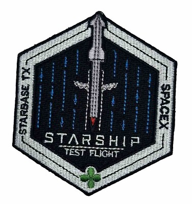 #ad Original SpaceX Starship 1 Orbital Launch Test Flight Mission Patch 3” $12.00