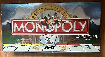 #ad PARKER BROTHERS GAME MONOPOLY DELUXE EDITION. New In Box $30.00