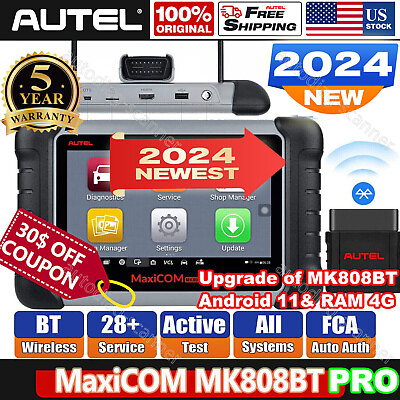 #ad 2024 Autel MaxiCOM MK808BT Pro Car Diagnostic Tool Auto OBD2 Scanner Code Reader $451.00