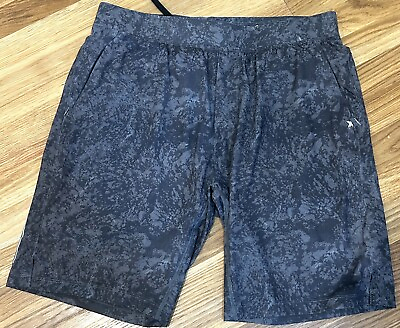 Nwot Mens Kenneth Cole Charcoal Gray Print Swim Board Shorts Trunks Large $29.99