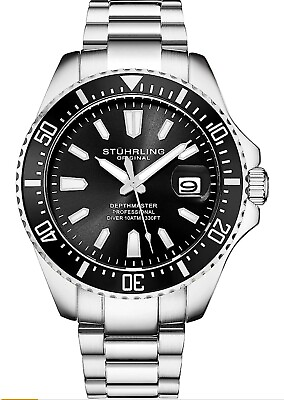 #ad Stuhrling Depth Master professional diver Quartz Watch MSRP $295 $125.00