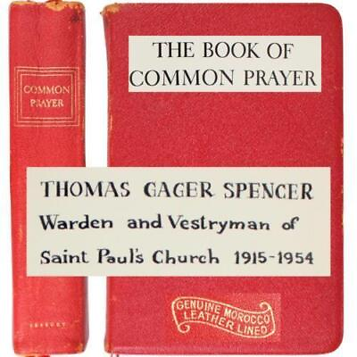 #ad COMMON PRAYER 1928 VERS RED MOROCCAN LEATHER VTG ST PAUL#x27;S ROCHESTER NY SEABURY $175.50