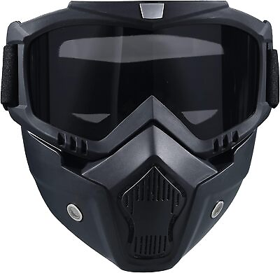 #ad Paintball Mask anti Fog Full Face Tactical Mask Goggles Detachable for Black $18.95