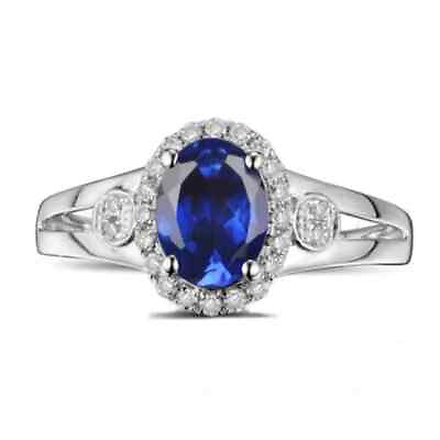 2.25Ct 100% Natural Royal Blue Tanzanite IGI Certified Diamond Ring In 14KT Gold $356.25