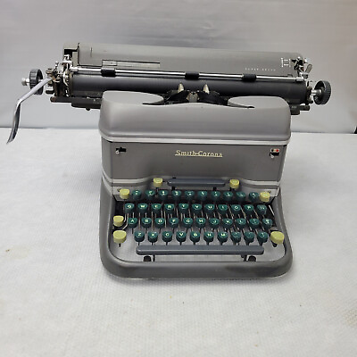 Vintage 1949 1954 Smith Corona Super Speed Typewriter Clean Working Condition $139.95