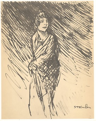 Steinlen Lithograph of a Woman $59.95