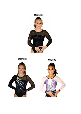 #ad NEW Elegance Element Royalty Girls Gymnastics Comp Leotards $289.95
