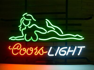 #ad Amy Coors Light Beer Mud Girl 17quot;x14quot; Neon Lamp Light Sign Bar $122.09