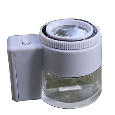 #ad 8X Portable Magnifier with Graduated Illuminated Led Adjustable Upright Magnifie $9.18