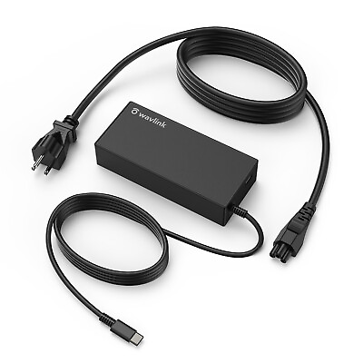 #ad WAVLINK 112W Universal Power Supply Charger USB C Laptop Adapter 100W AC Adapter $28.99