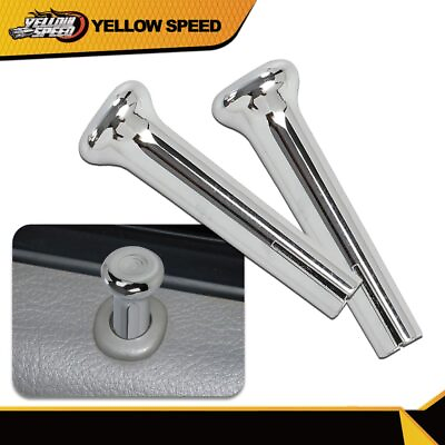 #ad 1Pair Chrome Door Lock Knobs Plastic Fit For 1971 1988 GM Chevy Cars amp; Trucks $6.26