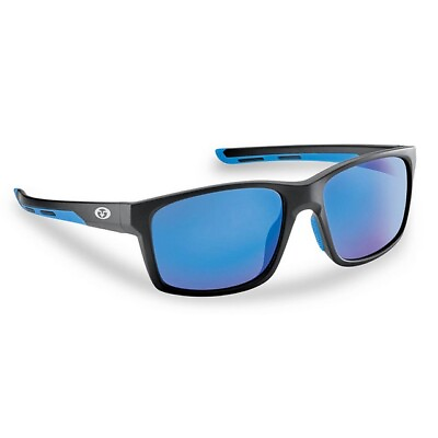 #ad Flying Fisherman 7706BSB Freeline Polarized Sunglasses Matte Blk Blue Mirror $23.64
