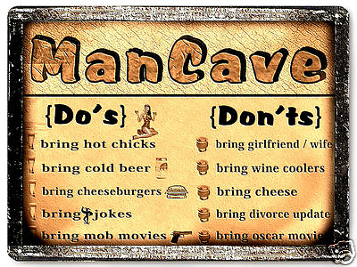 #ad GIFT Mancave Beer funny METAL sign bar tavern pub vintage style wall art 265 $19.55
