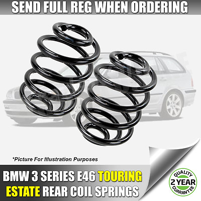 #ad BMW 3 Series E46 Estate TOURING Rear Coil Springs X2 Pair Road Spring Suspension GBP 79.99