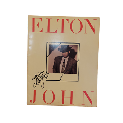#ad Elton John signed tour book Breaking heart $85.00