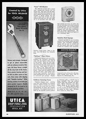 #ad 1939 Utica Drop Forge amp; Tool New York Thin Alloy Steel Wrenches Vintage Print Ad $9.07