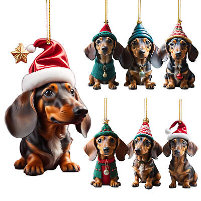 #ad 1PCS Christmas Dog Ornaments Christmas Gifts For Dog Lovers Dog Ornaments $6.40
